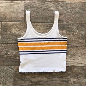 Striped Cropped Tank Top